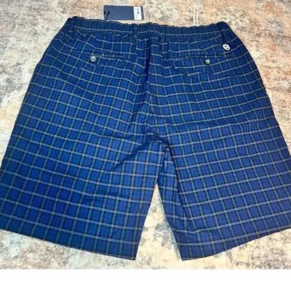 TODD SNYDER X FOOTJOY SEERSUCKER PLAID TRAVELER SHORT IN NAVY PLAID Medium - Picture 8 of 10
